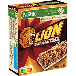Nestlé Nestlé Lion - Barre de céréales caramel chocolat les 6 barres de 25 g