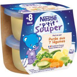 Nestlé Nestlé P'tit Souper - Purée aux 7 Légumes, dès 8 mois les 2 pots de 200 g