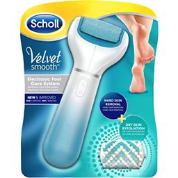 Scholl Scholl Velvet Smooth - Râpe électrique anti-callosités-gommage la râpe + 2 rouleaux + 4 piles