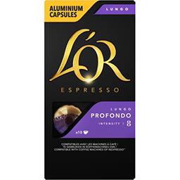 Maison du Café L'Or Espresso - Capsules de café compatibles Nespresso Lungo Profondo la boite de 10 - 52 g