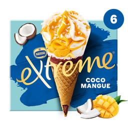 Nestlé Nestlé Extrême - Glace coco mangue la boîte de 6 cornets - 414g