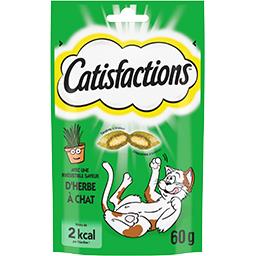 Catisfactions Friandises pour chats adultes saveur herbe à chat le sachet de 60g