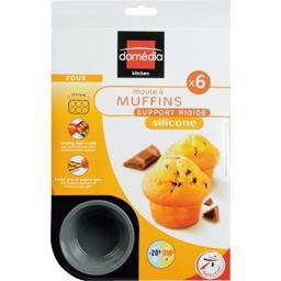 Moule A 6 Muffins En Silicone Support Rigide Gris Domedia Intermarche