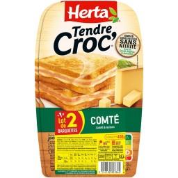 Herta 2267 Croque-Monsieur Comté les 2 barquettes de 2 croques - 420g