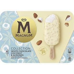 Magnum Magnum Glace white chocolat et coconut les 4 bâtonnets de 90ml - 360ml