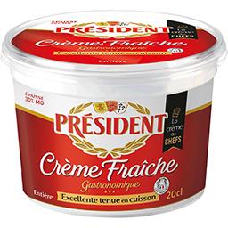 Président Président Crème fraîche épaisse 30% MG le pot de 196 g