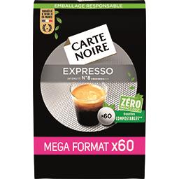 Carte Noire Carte Noire Dosettes de café moulu Expresso le paquet de 60 dosettes - 420 g - Mega Format