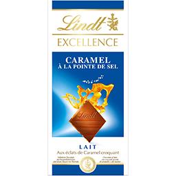 Excellence Lindt Excellence - Chocolat au lait caramel à la pointe de sel la tablette de 100 g