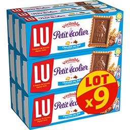 LU LU Petit Ecolier - Biscuits avec tablette chocolat au lait les 9 paquets de 150 g