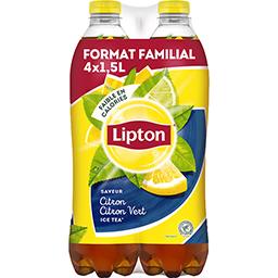 Lipton Lipton Ice Tea - Boisson saveur citron citron vert les 4 bouteilles de 1,5 l - Format Familial