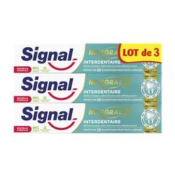 Signal Dentifrice interdentaire prébiotique Intégral 8 Les 3 tubes de 75ml - 225ml