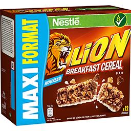 Nestlé Nestlé Lion - Barre de céréales pour le petit déjeuner les 12 barres de 25 g - Maxi format
