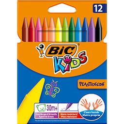 Bic Bic Kids plastidecor - Craie de coloriage couleurs assorties la pochette de 12
