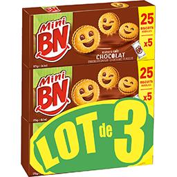BN BN Mini - Biscuits goût chocolat le lot de 3 boites de 175 g