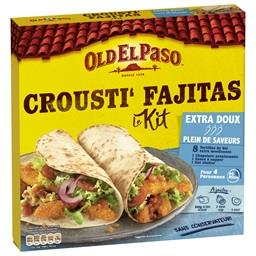 Old El Paso Old El Paso Kit pour Crousti' Fajitas extra doux La boite de 521g