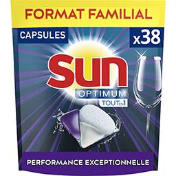 Sun Sun Capsules lave-vaisselle optimum tout en 1 format familial le paquet de 38 capsules 