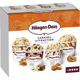 Häagen-Dazs Haagen-Dazs Crème glacée Caramel Attraction la boite de 4 pots - 321g