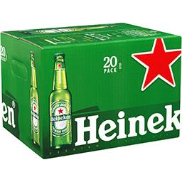 Heineken Heineken Bière blonde le pack de 20 bouteilles de 25cl - 5l