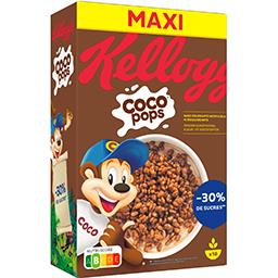 Kellogg's Kellogg's Coco Pops - Céréales riz soufflé chocolat moins de sucres la boite de 550 g