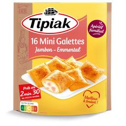 Tipiak Tipiak Mini galettes jambon Emmental le sachet de 16 - 170g