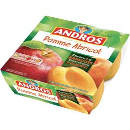 Andros Andros Dessert fruitier pomme-abricot les 4 pots de 100 g