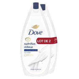 Dove Crème de douche nutrition intense Le lot de 2 flacons de 450ml - 900ml