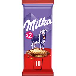 Milka Milka Chocolat au lait & biscuit LU les 2 tablettes de 87 g