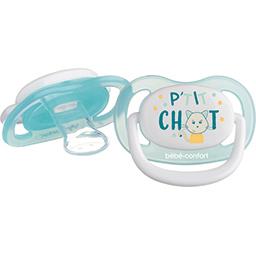 Sucette Silicone Physio Air Confort Bleu Jaune 0 6 Mois Bebe Confort Intermarche