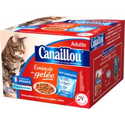 Eminces En Gelee Aux Poissons Pour Chat Adulte Canaillou Intermarche