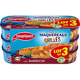 Saupiquet Saupiquet Filets de maquereaux grillés - sauce barbecue le lot de 3 boîtes de 120g - 360g