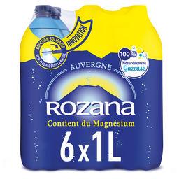 Rozana Rozana Eau minérale naturelle gazeuse le pack de 6 bouteilles de 1L - 6L