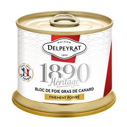 Delpeyrat 1890 Héritage - Bloc de foie gras de canard finement poivré la boîte de 200g