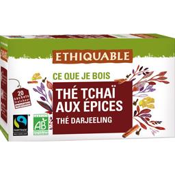 Ethiquable Ethiquable Thé Tchaï Darjeeling aux épices BIO les 20 sachets de 1,8 g