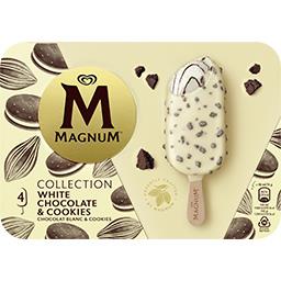 Magnum Magnum Glace chocolat blanc & cookies la boîte de 4 bâtonnets de 90ml - 360ml