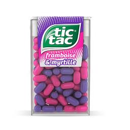 Tic Tac Tic Tac Bonbons duo framboise et myrtille la boîte de 110 pastilles - 54g 