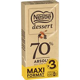 Nestlé Nestlé Dessert - Chocolat noir Absolu les 3 tablettes de 170 g - Maxi format