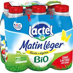 Lactel Lactel Lait Matin Léger entier BIO sans lactose les 6 bouteilles de 1l - 6l