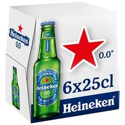 Heineken Heineken Bière blonde sans alcool le pack de 6 canettes de 25cl - 1,5l