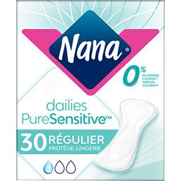Nana Nana Protège-lingerie quotidien PureSensitive le paquet de 30