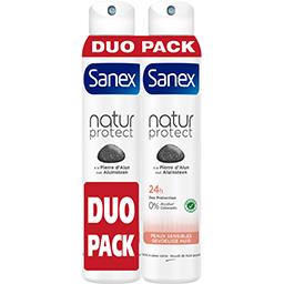 Sanex Sanex Natur Protect - Déodorant peaux sensibles 24 h les 2 bombes de 200 ml - Duo Pack