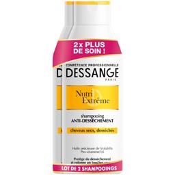Dessange Dessange Nutri-Extrême - Shampoing anti-dessèchement le lot de 2 flacons de 250 ml