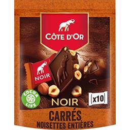 Côte d'Or Côte d'Or Carrés de chocolat noir noisettes entières le sachet de 10 - 200 g