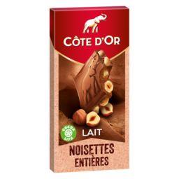 Côte d'Or Côte d'Or Chocolat au lait noisettes entières la tablette de 180 g