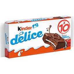 Kinder Kinder Délice - Gâteaux cacao fourré au lait les 10 pièces de 39 g