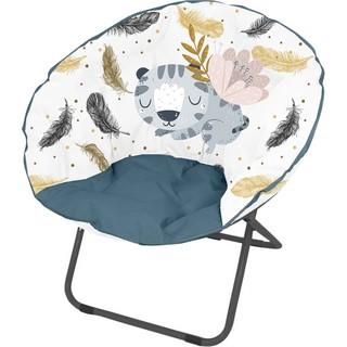 Fauteuil Lune Enfant Garcon Coloris Bleu Orage Et Jaune Structure Noire Mate Notre Selection Intermarche