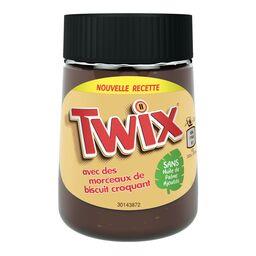 Twix Twix Pâte à tartiner au cacao maigre. goût caramel et avec morceaux de biscuit -sans huile de palme le pot de 350g