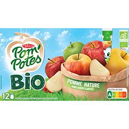 Materne Pom'potes Pom'potes - Compote de pomme nature BIO les 12 gourdes de 90g - 1080g