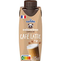 Candia Columbus - Boisson lactée au café goût café latté la brique de 25cl