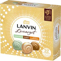 Lanvin L'escargot - Assortiment de bonbons de chocolat au lait amande et au caramel la boîte de 22 - 362g