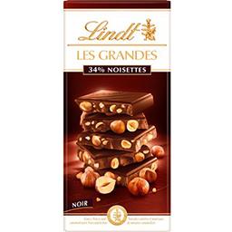 Lindt Lindt Les Grandes - Chocolat noir 34% noisettes la tablette de 150 g
